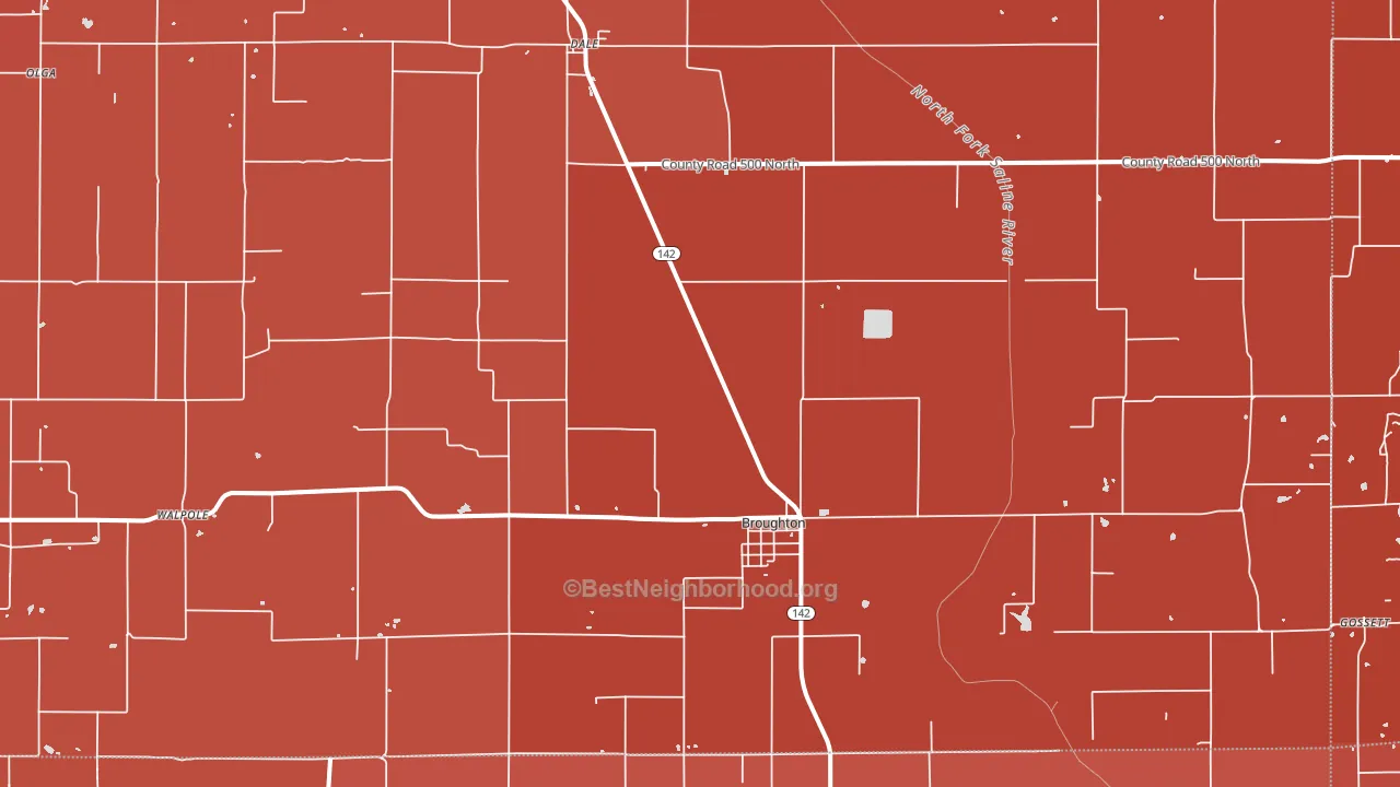 62817, IL block-group political-lean map