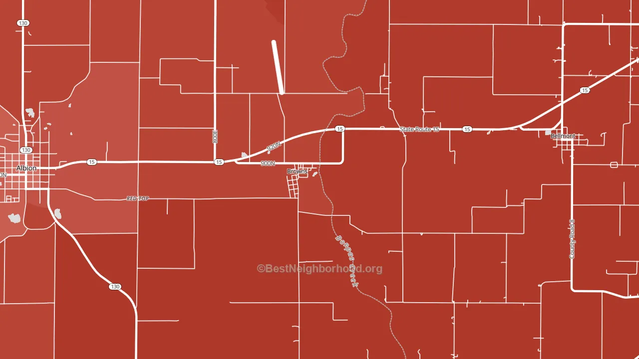 62818, IL block-group political-lean map