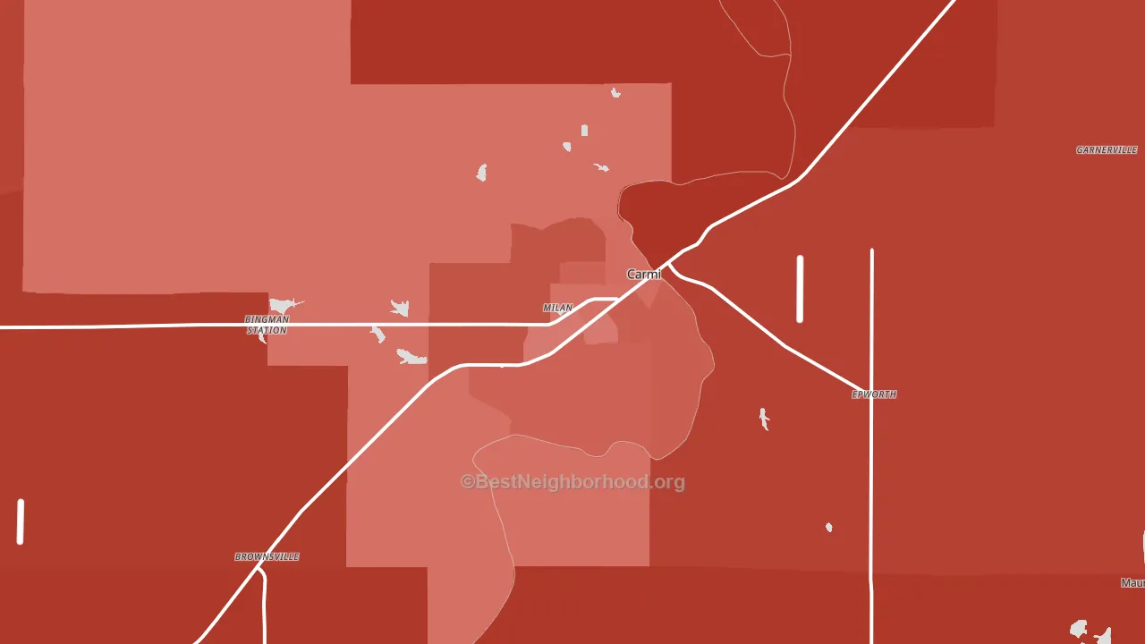 62821, IL block-group political-lean map