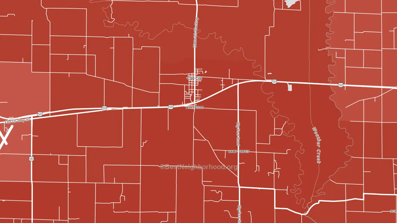 62824, IL block-group political-lean map