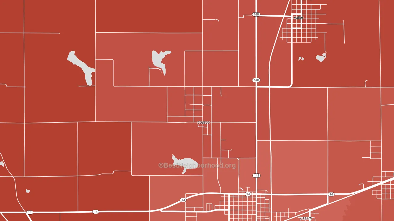 62825, IL block-group political-lean map