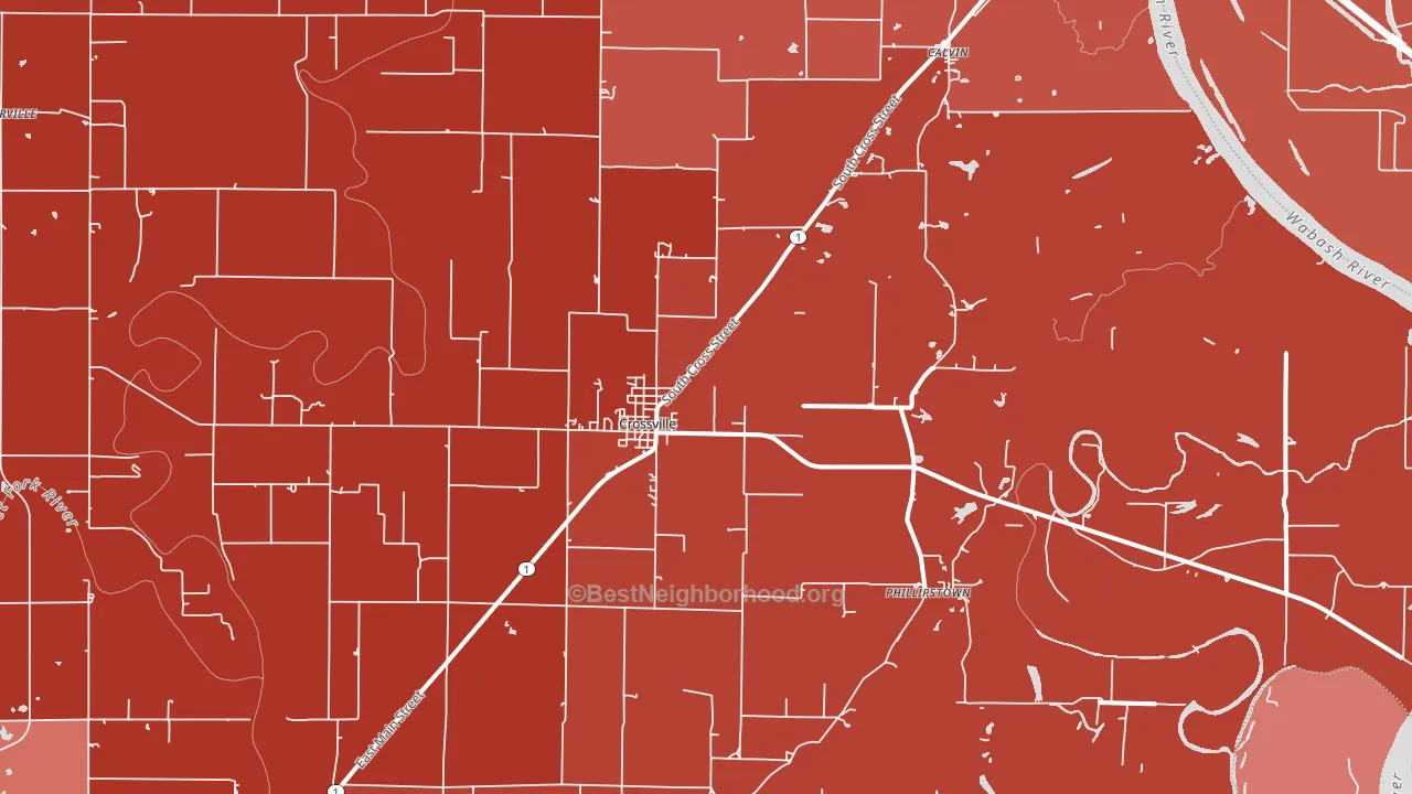62827, IL block-group political-lean map