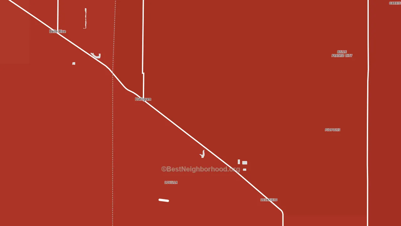 62828, IL block-group political-lean map
