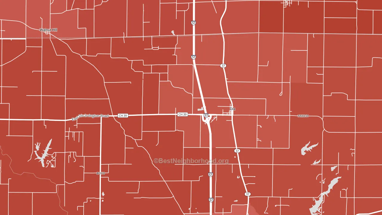 62830, IL block-group political-lean map