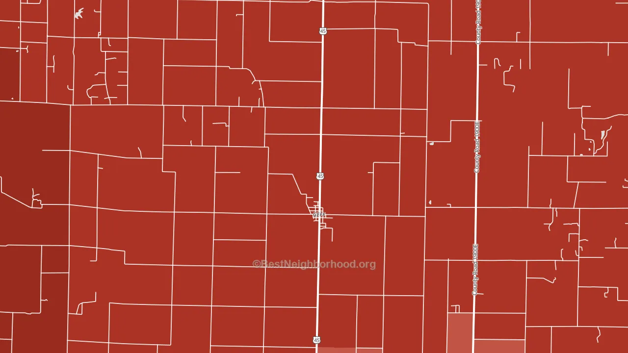 62842, IL block-group political-lean map
