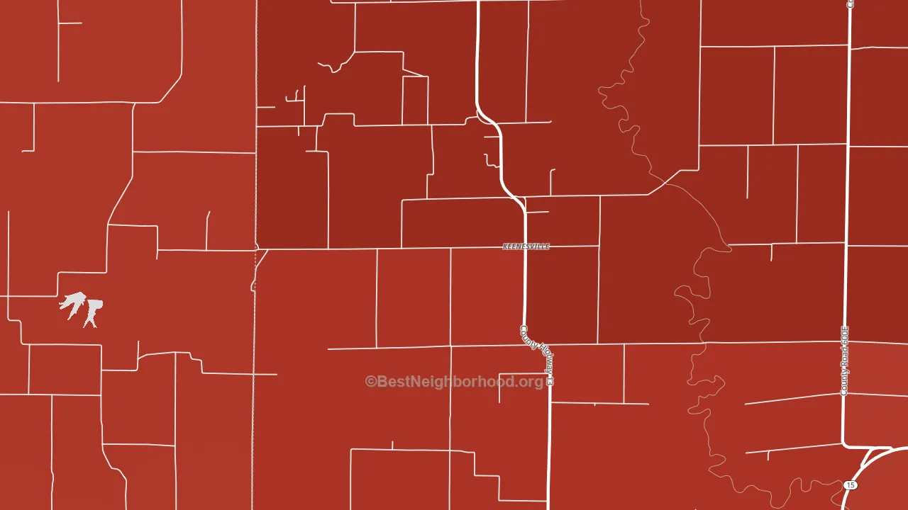 62851, IL block-group political-lean map