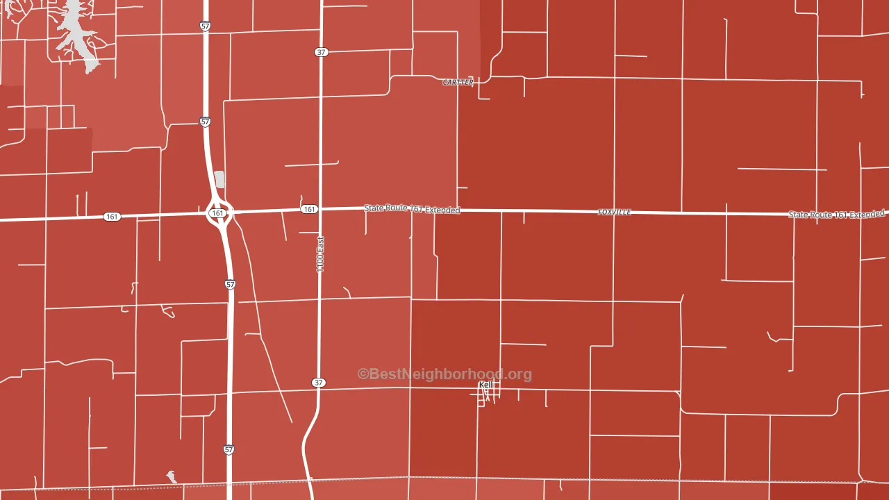 62853, IL block-group political-lean map