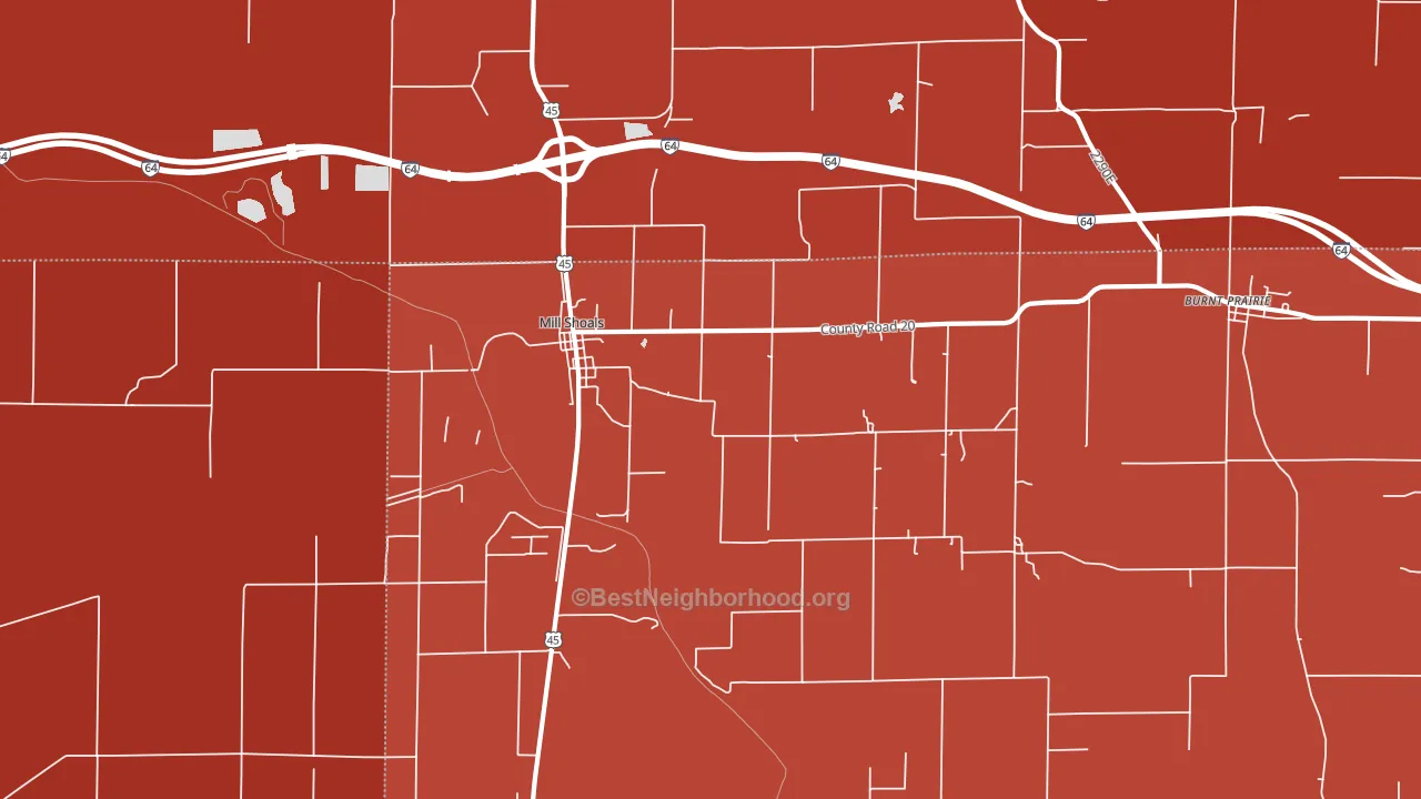 62862, IL block-group political-lean map