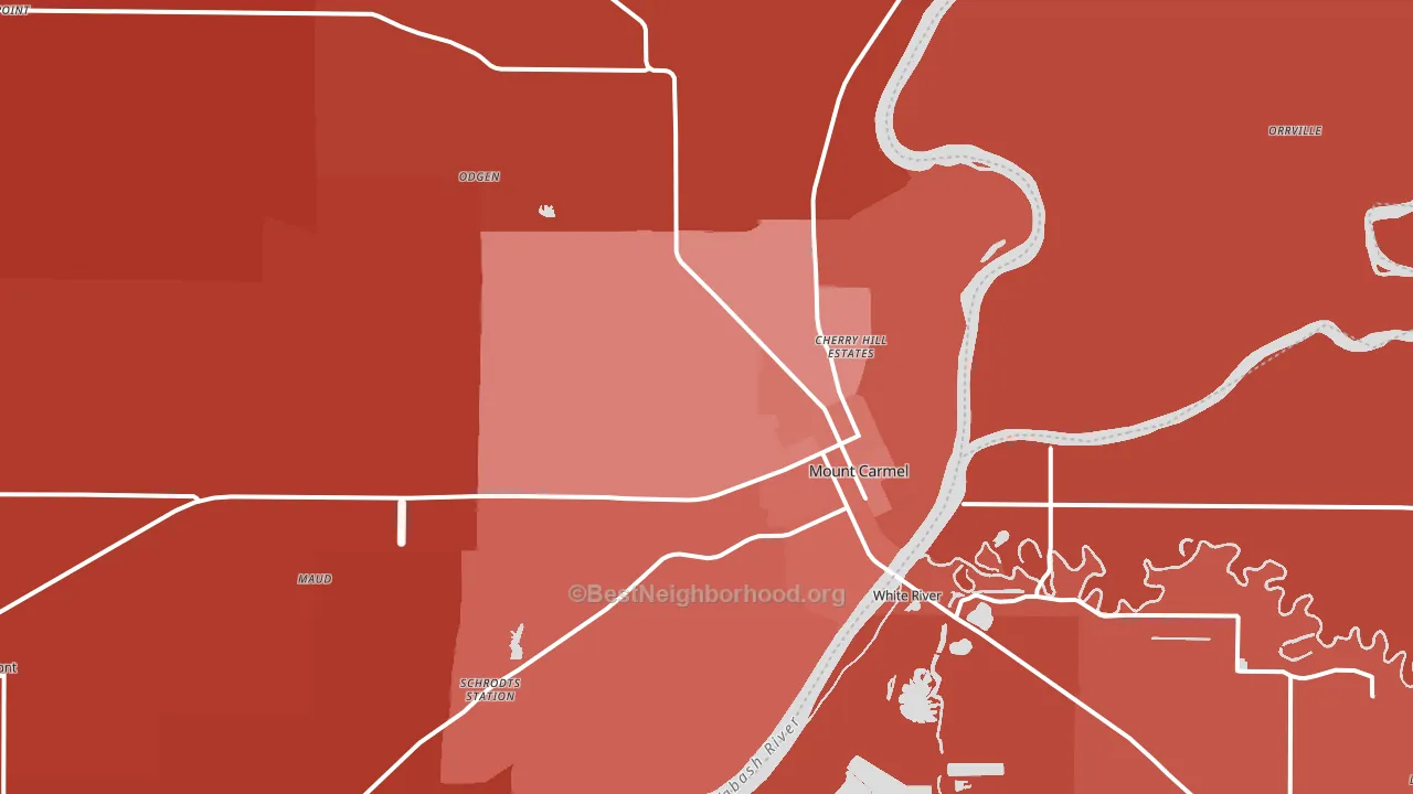 62863, IL block-group political-lean map