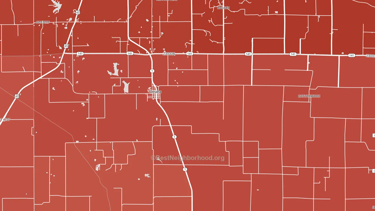 62871, IL block-group political-lean map