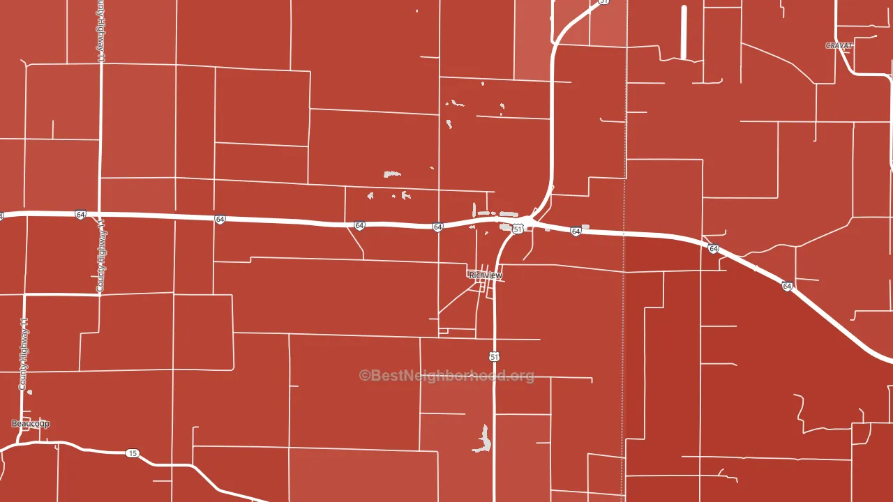 62877, IL block-group political-lean map