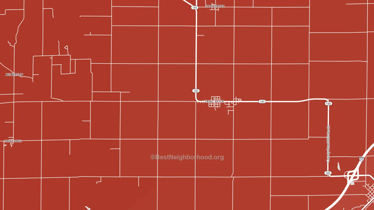 62880, IL block-group political-lean map