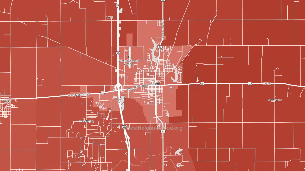 62881, IL block-group political-lean map