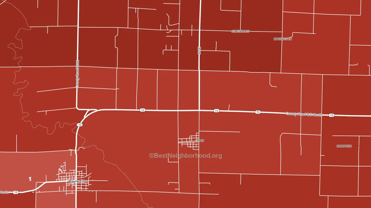 62886, IL block-group political-lean map