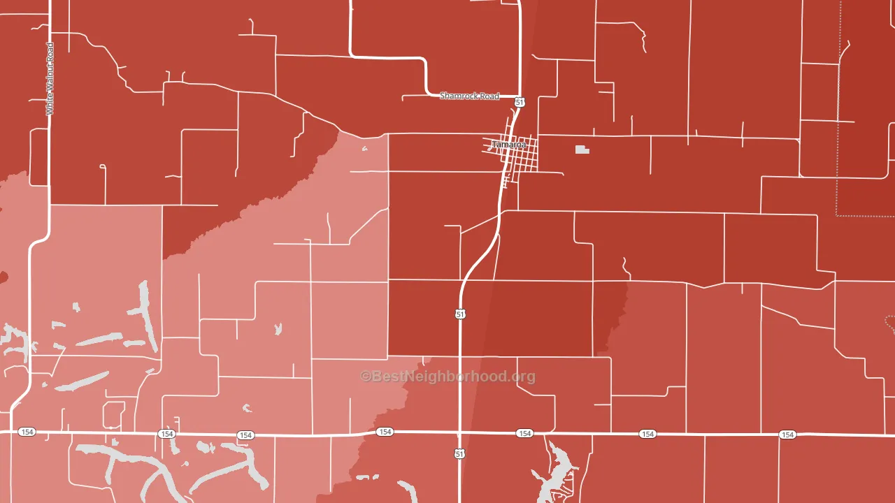 62888, IL block-group political-lean map