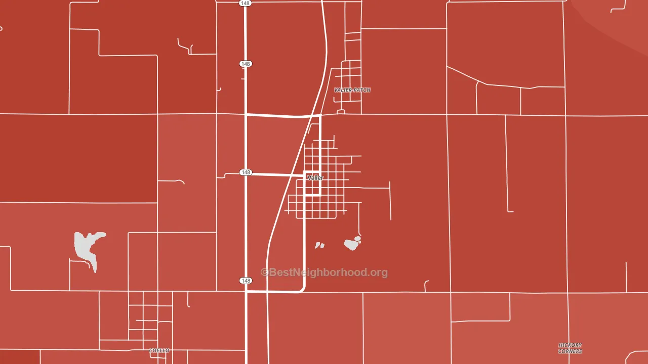 62891, IL block-group political-lean map