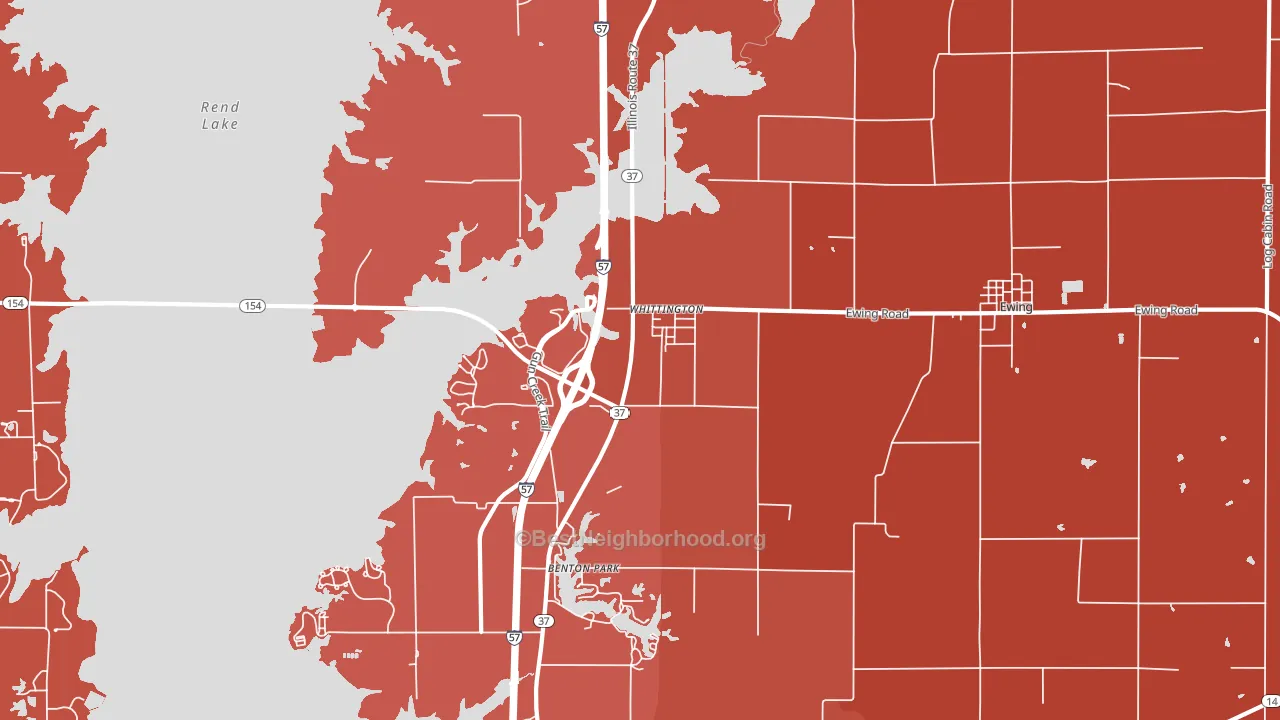 62897, IL block-group political-lean map
