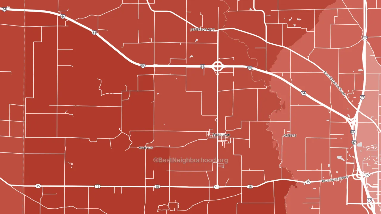 62898, IL block-group political-lean map