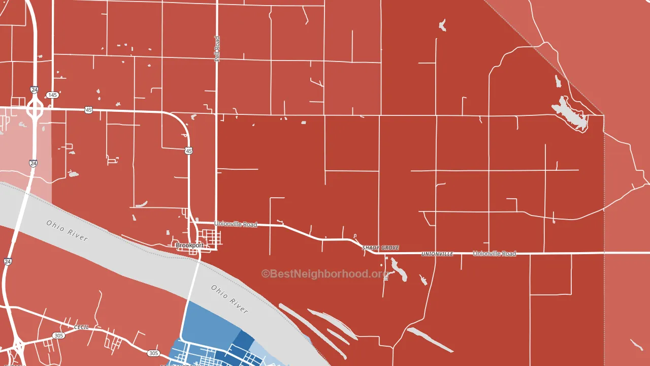 62910, IL block-group political-lean map