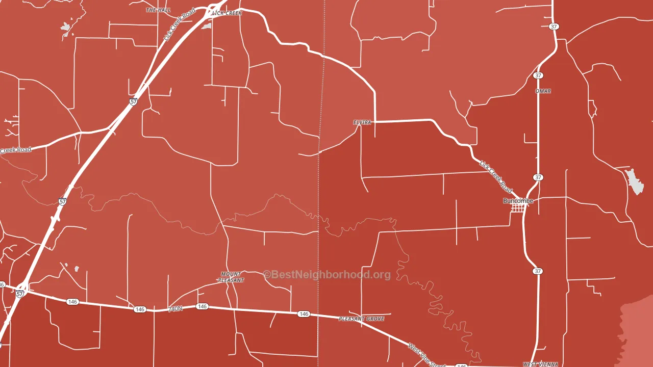 62912, IL block-group political-lean map