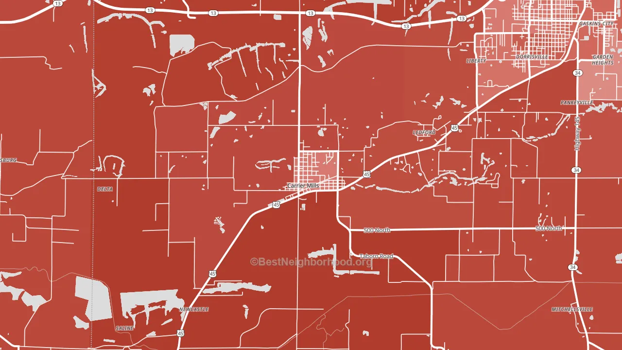 62917, IL block-group political-lean map