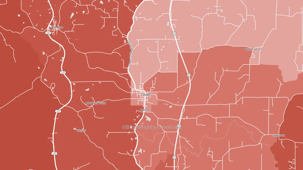 62920, IL block-group political-lean map