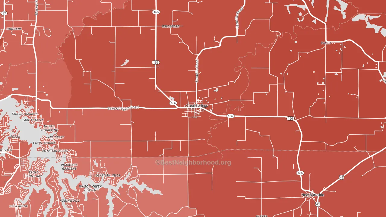 62922, IL block-group political-lean map