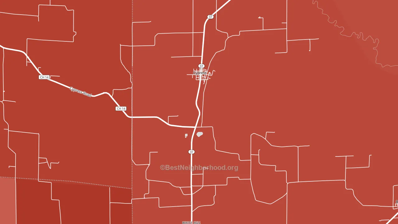 62923, IL block-group political-lean map