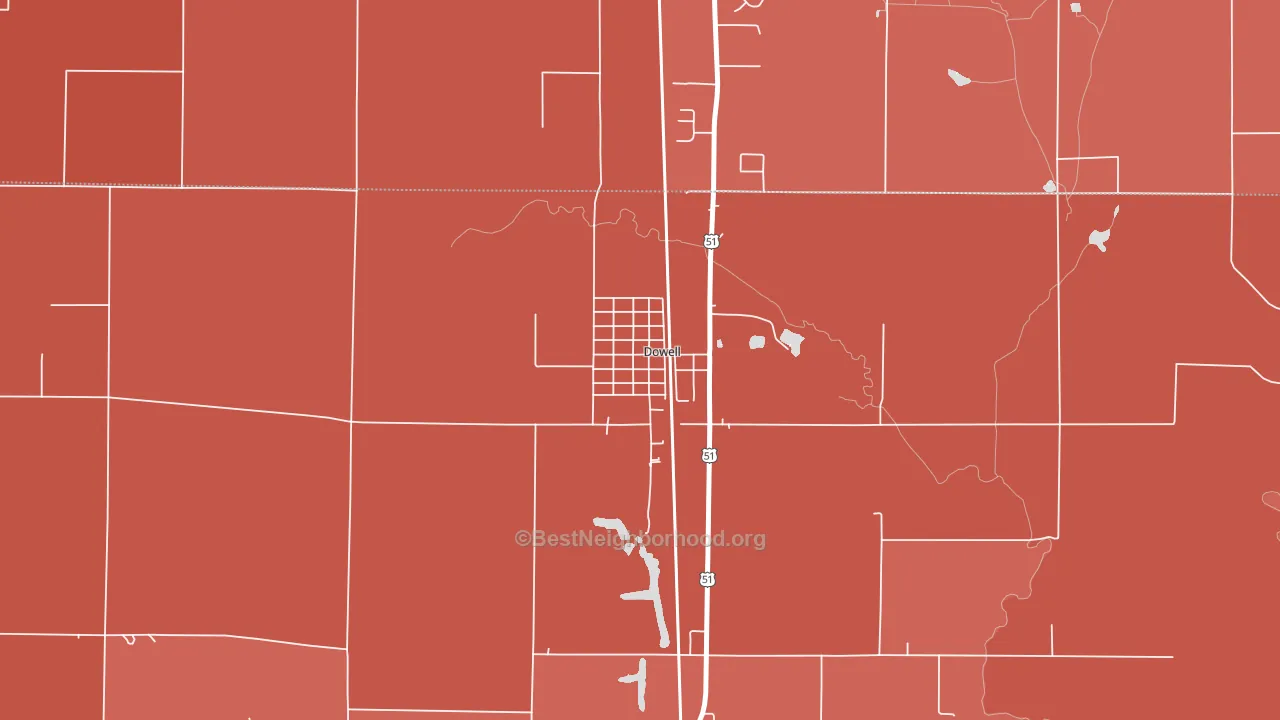62927, IL block-group political-lean map