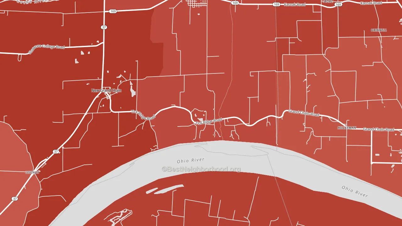 62941, IL block-group political-lean map