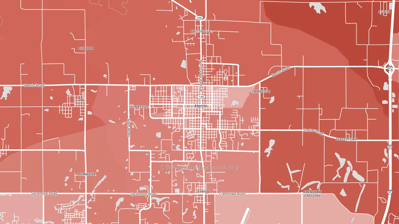 62948, IL block-group political-lean map