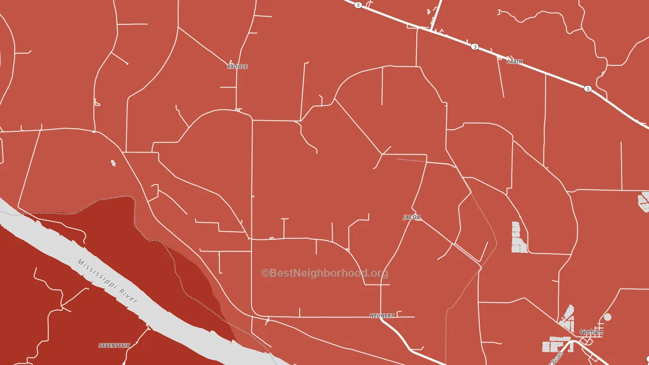 62950, IL block-group political-lean map