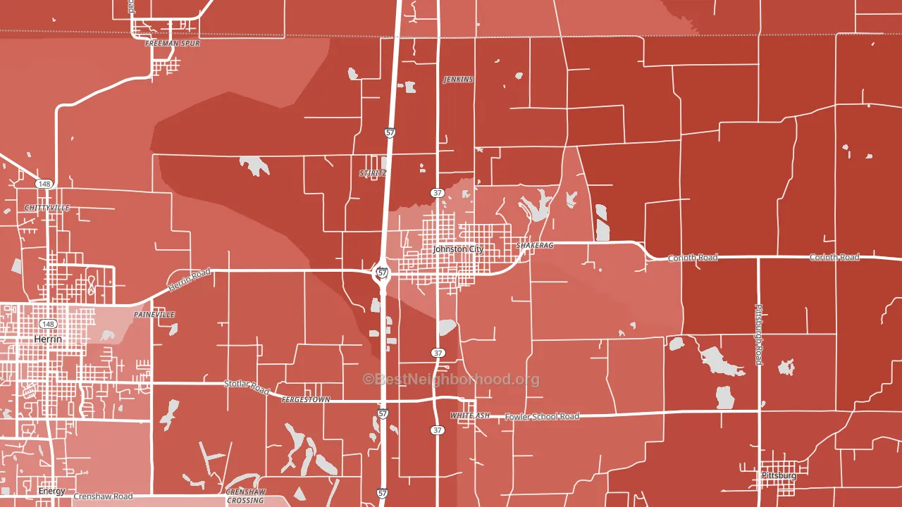 62951, IL block-group political-lean map