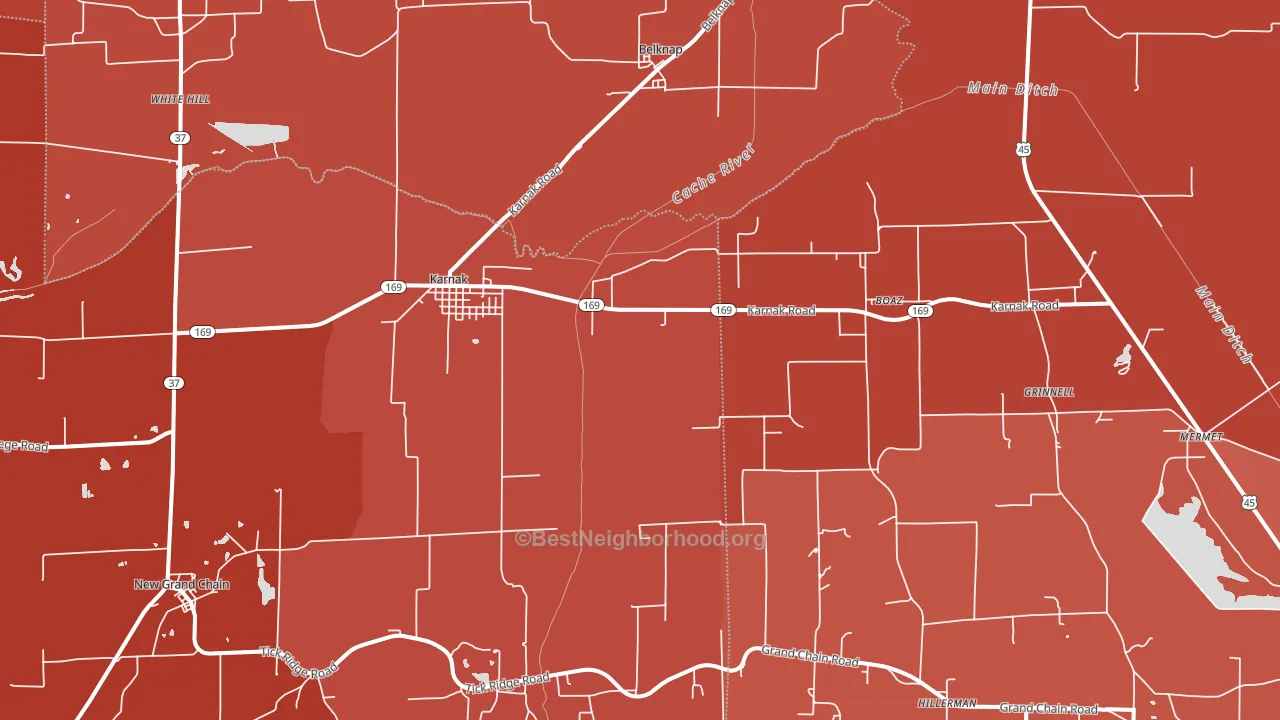 62956, IL block-group political-lean map
