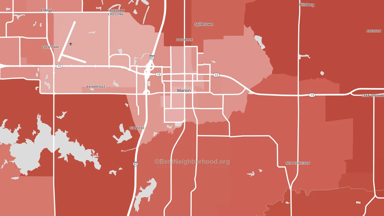 62959, IL block-group political-lean map