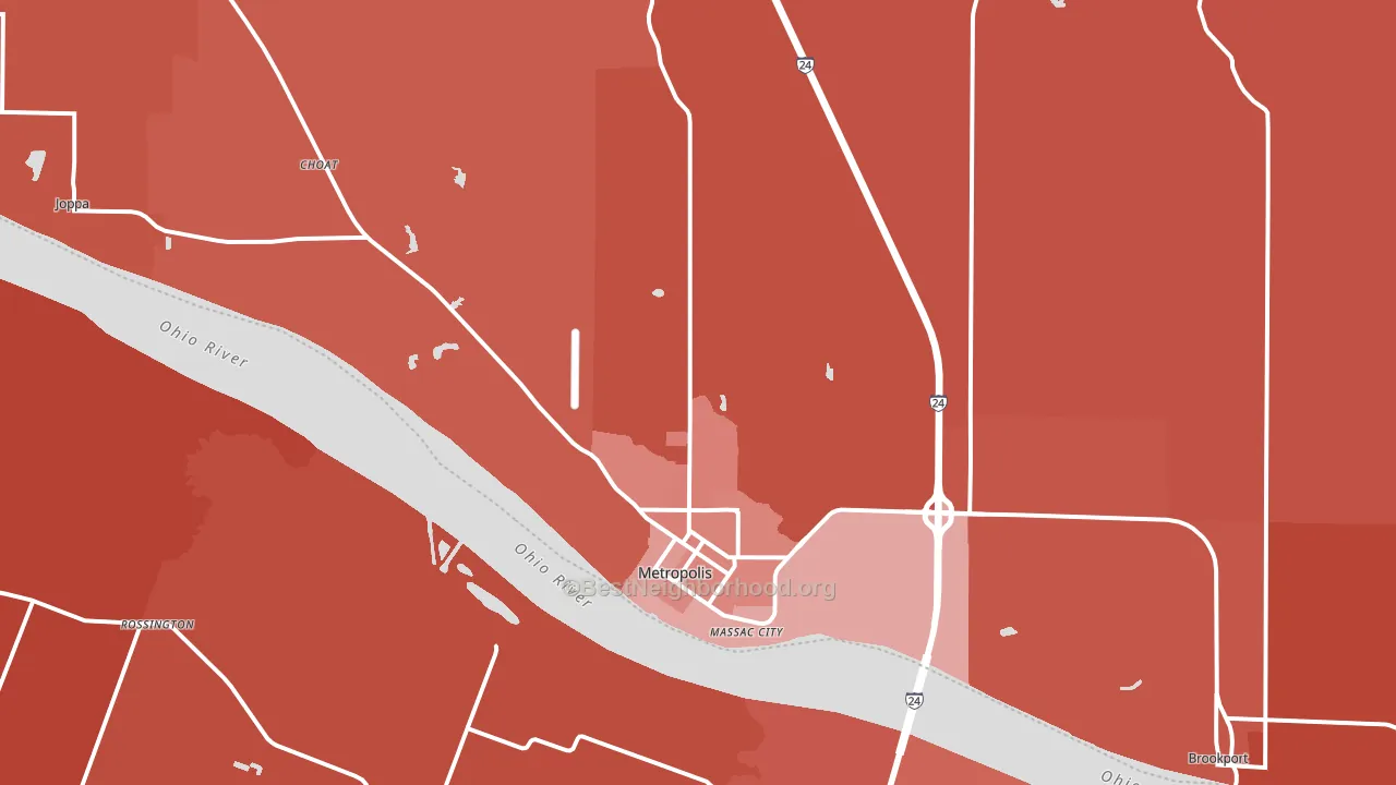62960, IL block-group political-lean map