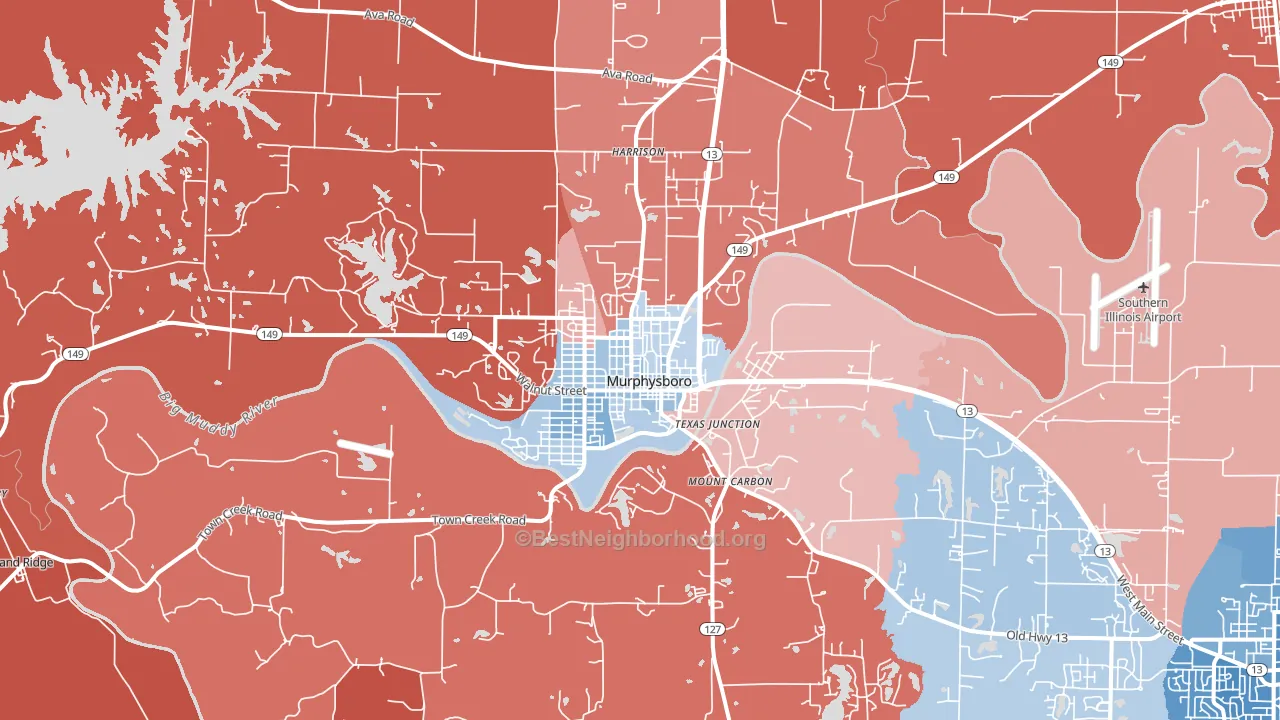 62966, IL block-group political-lean map