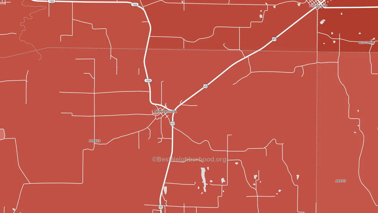 62967, IL block-group political-lean map
