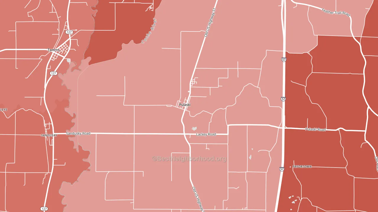 62976, IL block-group political-lean map