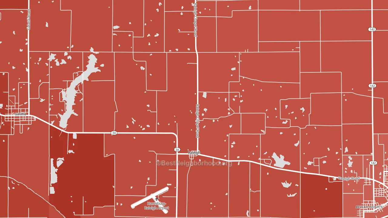62977, IL block-group political-lean map