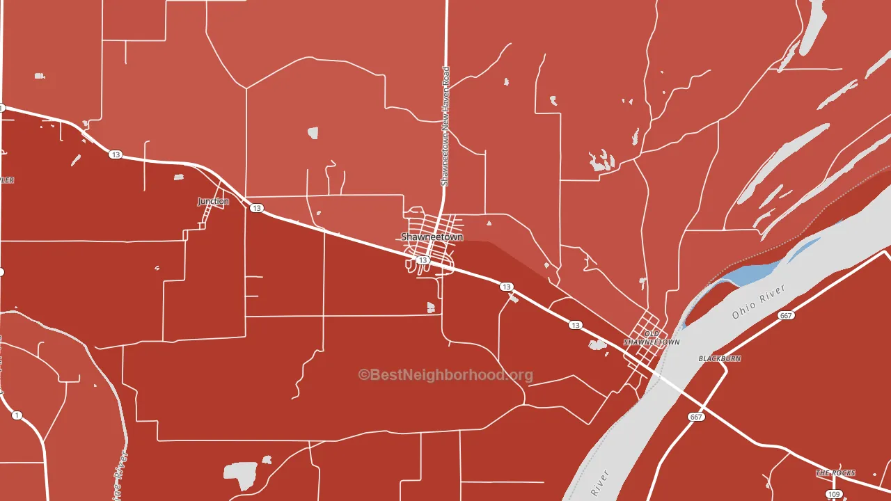 62984, IL block-group political-lean map