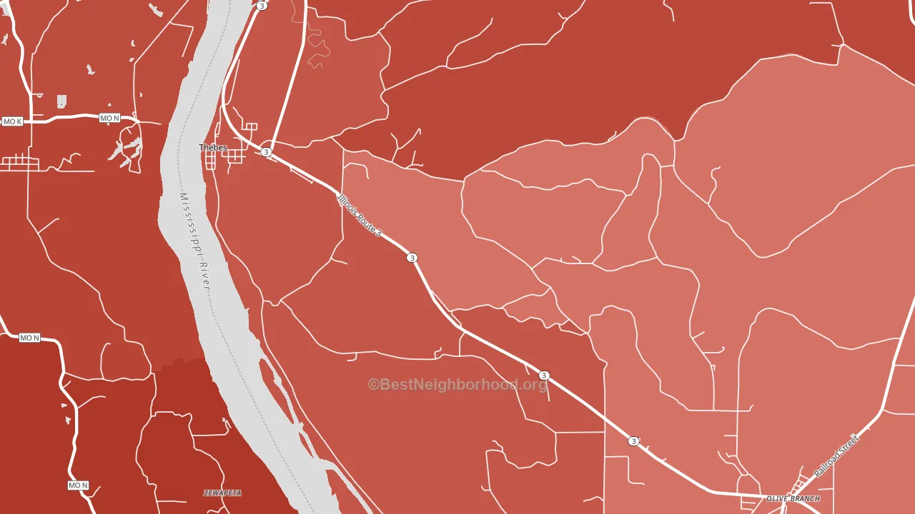 62990, IL block-group political-lean map