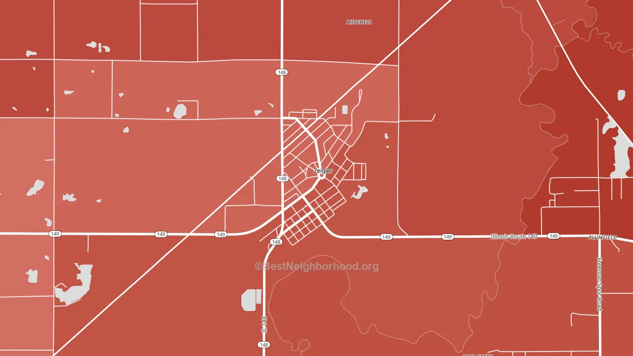 62999, IL block-group political-lean map