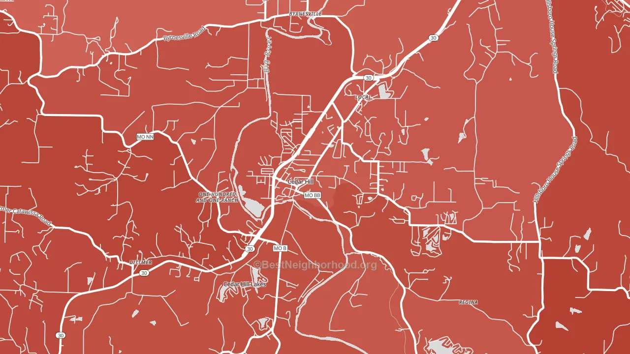 63016, MO block-group political-lean map