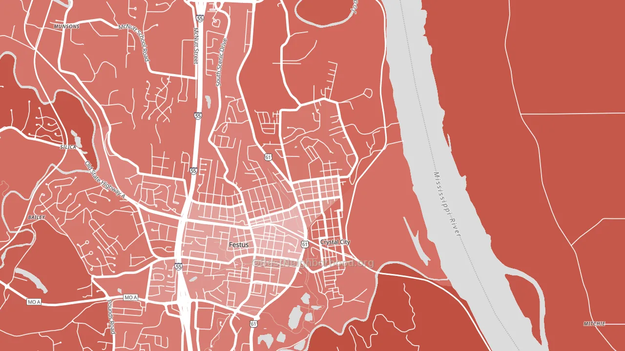 63019, MO block-group political-lean map