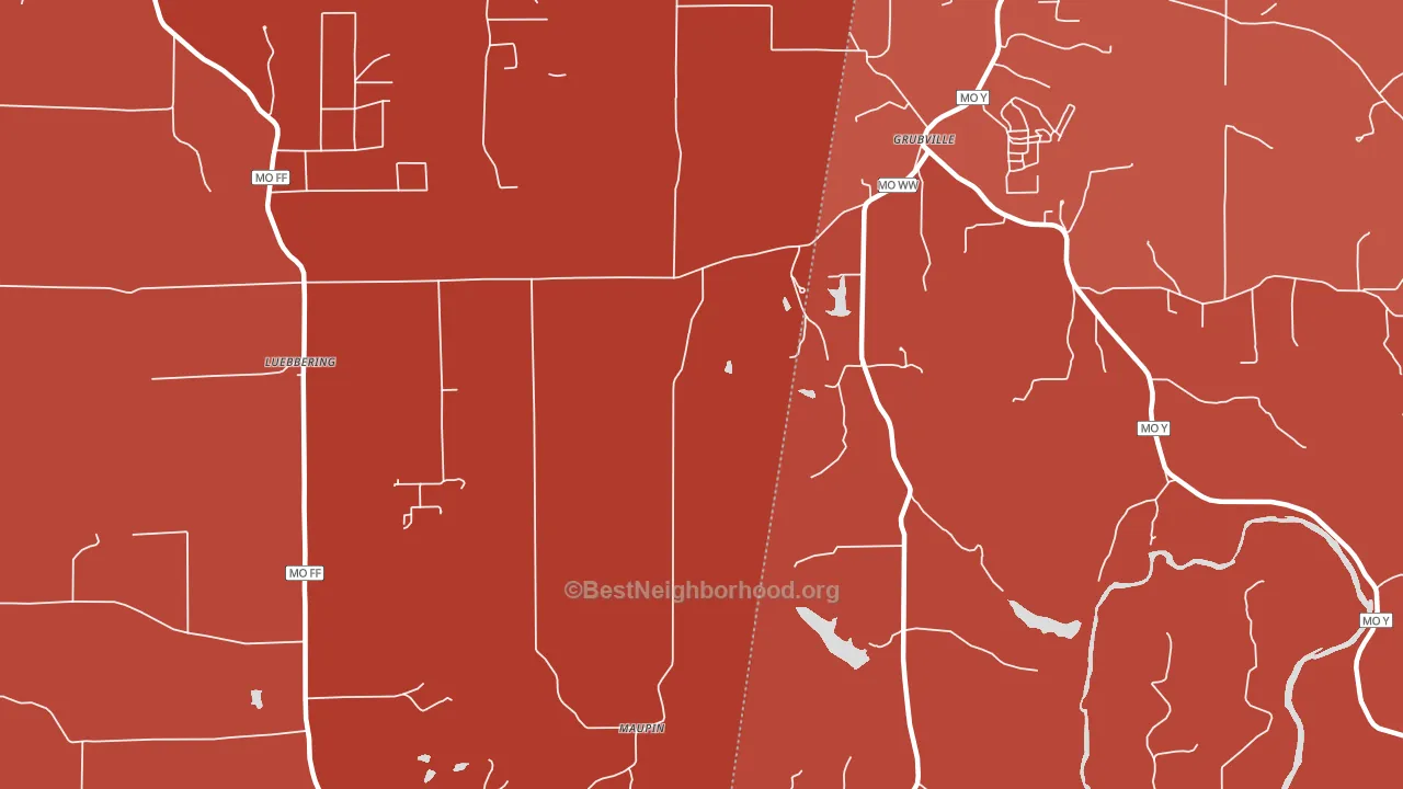 63041, MO block-group political-lean map