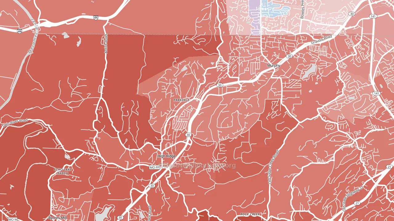 63049, MO block-group political-lean map