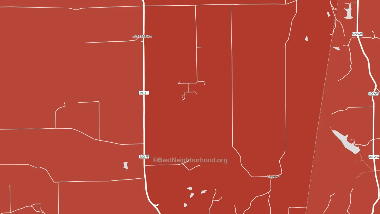 63061, MO block-group political-lean map