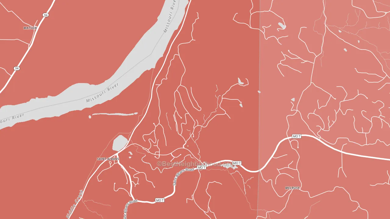 63073, MO block-group political-lean map