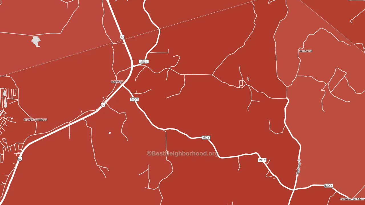 63087, MO block-group political-lean map